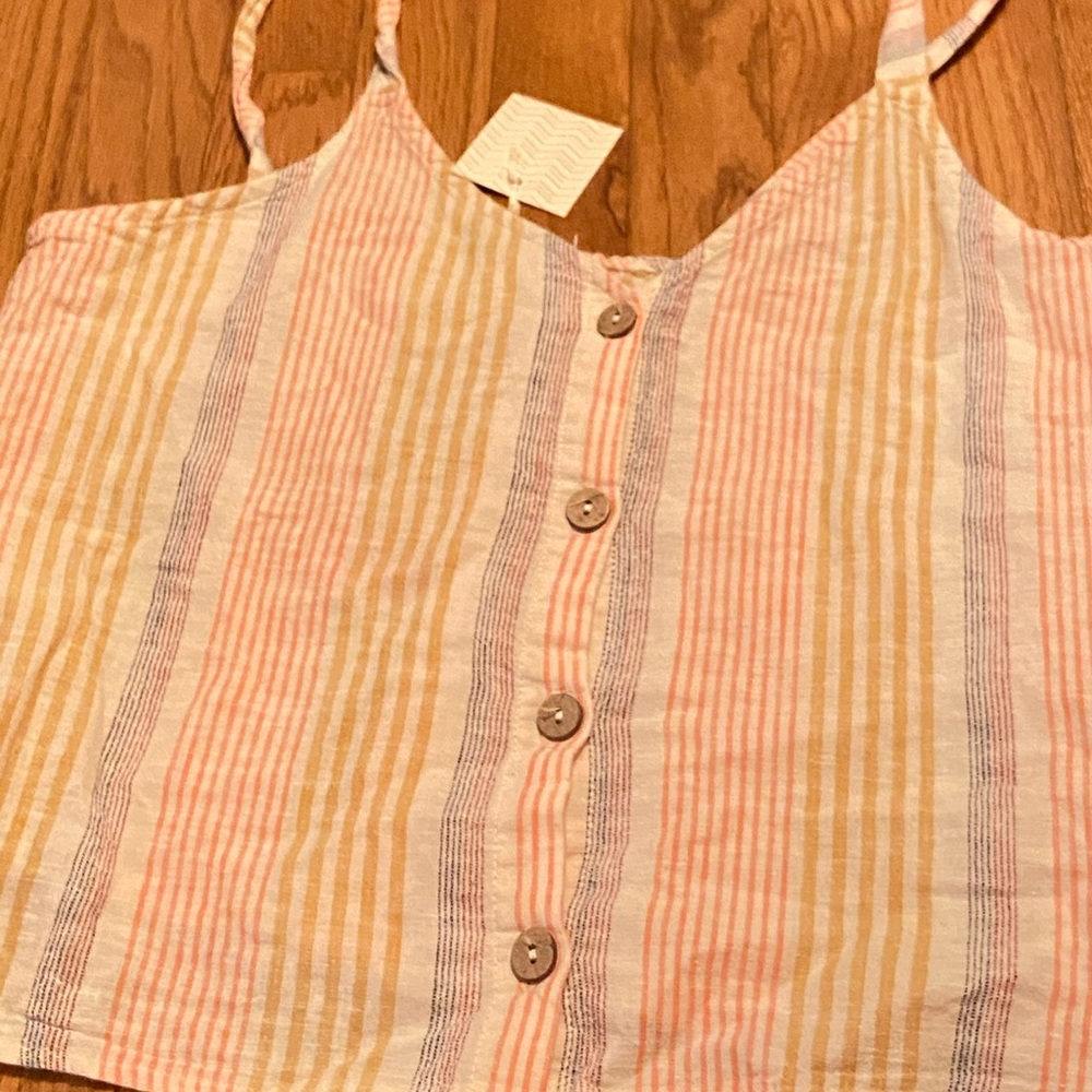 colorful strip tank top